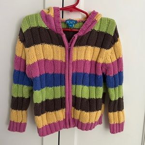 Hooded sweater jacket